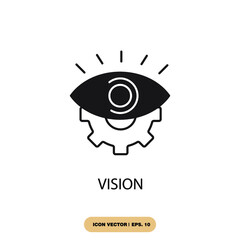 vision icons  symbol vector elements for infographic web