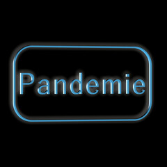 Pandemie - Wort bzw. Text als 3D Illustration, 3D Rendering