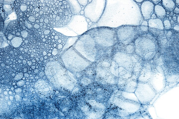 Bubble foam ink print, Abstract cosmic backround, space texture