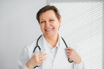 Portrait of a middle aged female doctor