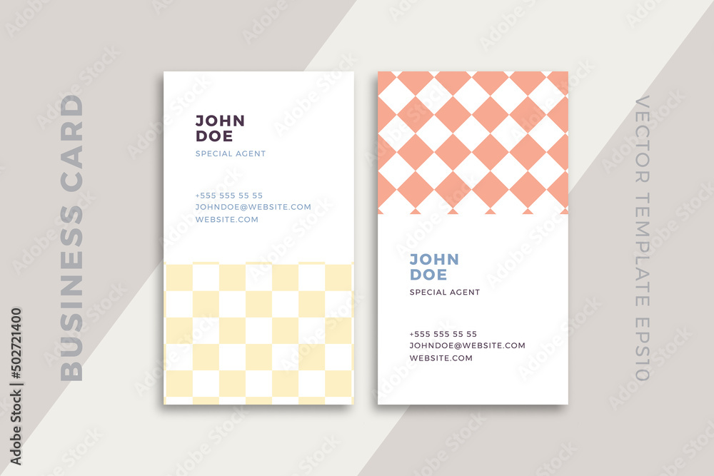 Aufkleber trendy abstract vertical business card templates with artistic geometric pattern. modern corporate s