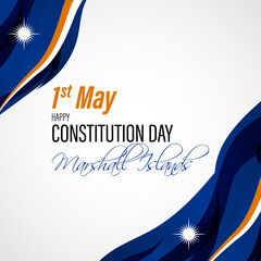 Fototapeta na wymiar Vector illustration for Happy Constitution Day Marshall Islands