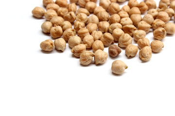 Chickpea isolated on the white background