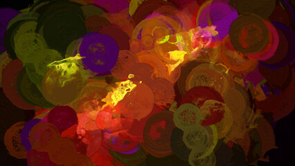 Abstract Vibrant Background Digital Illustration