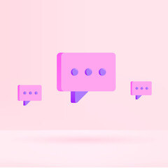 3D Icon Typing Message Illustration