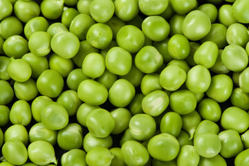 fresh green peas background texture top view