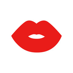 Lips icon flat vector illustration