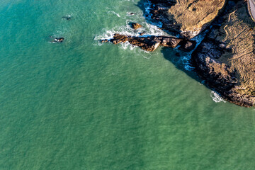 Aerial view of the coast at Portnablagh, County Donegal, Ireland
