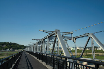 渡良瀬橋の歩道路