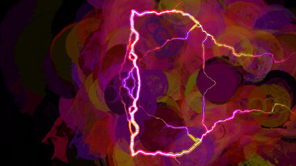 Digital Rendering Lighting Strike Electric Charge