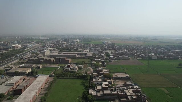 Gorgeous Aerial Views of Kala Shah Kako, Ravi Ryan and SA Gardens Housing Society Punjab Pakistan