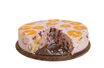 fruit cake isolated