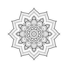 Vector Design black Mandala on white background