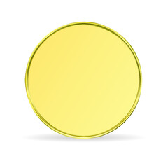 gold coin sign isolated on a white background