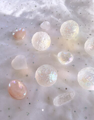 Background Healing minerals, stones, crystals. the practice of magic spells and cleansing. Crystal Ritual, Witchcraft.