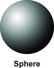 3d sphere with vector. with white background