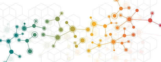 Abstract  concept with molecule pattern background. Vector illustration.	