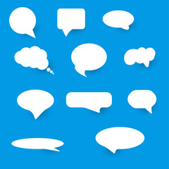 set of speech bubbles.