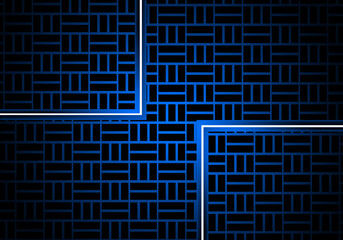 light blue and dark with abstract square pattern for background