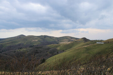 Naklejka premium 愛媛県久万高原町 美川峰の風景 