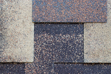 Flexible tiles. Soft roof. Roof covering material. Ruberoid. Roof and wall covering. Texture