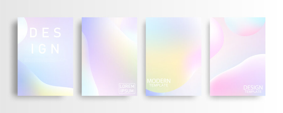 Abstract mockup Pastel colorful gradient background A4 concept for your graphic colorful design, Layout Design Template for Brochure