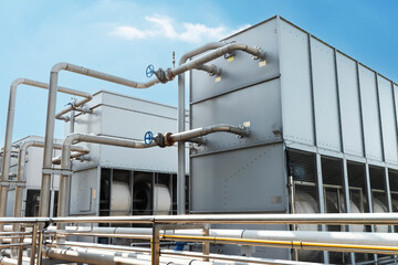 Cooling water tower in industry plant