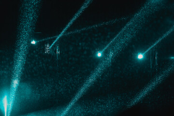 stage lights in the rain