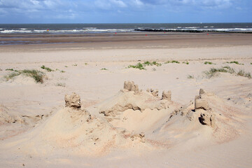 sandburg ruine an der nordsee