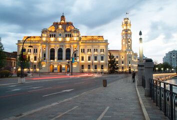 Fototapeta na wymiar historical buildings in Oradea city center Romania