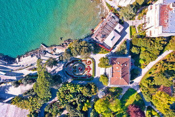 Park Angiolina in Opatija aerial panoramic view