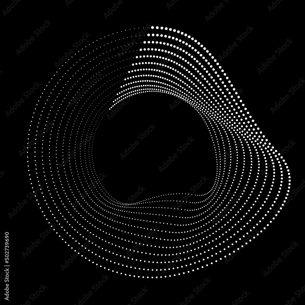 Poster halftone dots in circle form. round logo . vector dotted frame . design element