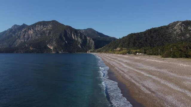 On the shore of the village of Cirali in Antalya. High quality 4k footage