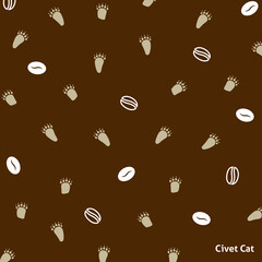 seamless pattern with Civet Cat 