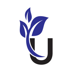 Abstract letter U logo design,Gold, beauty industry and fashion logo.