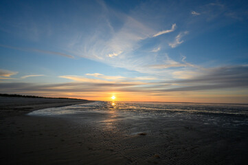 Fototapeta na wymiar Sonnenuntergang am Wattenmeer