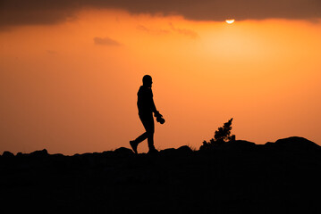 sunset and silhouette