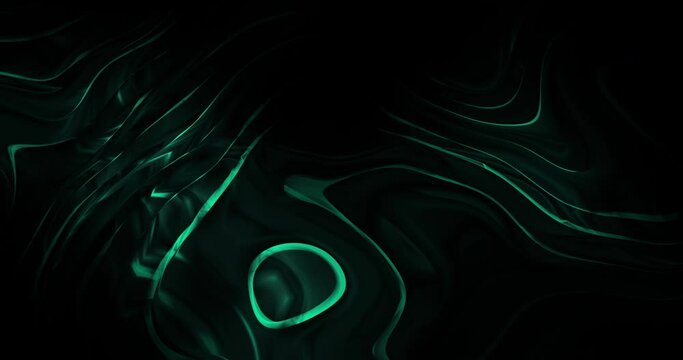 4k trendy marble green blue seamless looped animated background. Abstract deep dark emerald turquoise wavy banner. Black digital creative dynamic backdrop. Luxury swirl premium BG for golden logo text