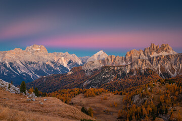 Autumn in the Italian Dolomites. The most beautiful time of the year to visit this place. Beautiful...
