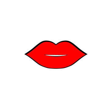 Lips icon isolated on white background