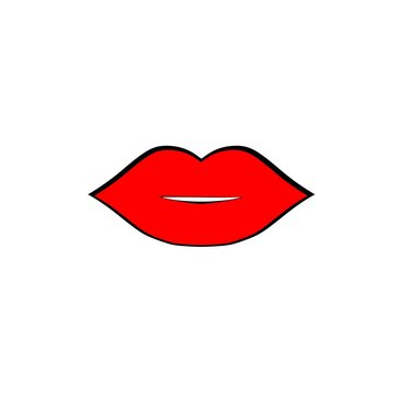 Lips icon isolated on white background