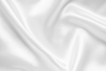 Naklejka na ściany i meble Abstract white fabric with soft wave texture background