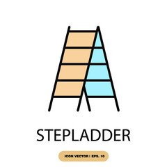 stepladder icons  symbol vector elements for infographic web