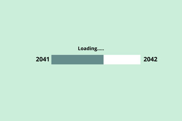 2042 is loading / wird geaden / pastell / Grün 