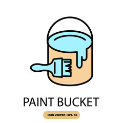 paint bucket icons  symbol vector elements for infographic web