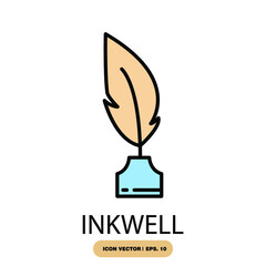 inkwell icons  symbol vector elements for infographic web