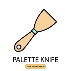 palette knife icons  symbol vector elements for infographic web