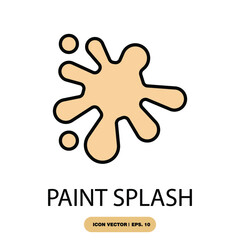 paint splash icons  symbol vector elements for infographic web