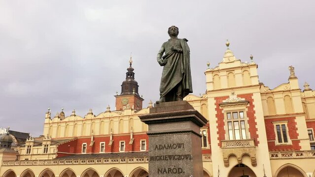 Monument of Adam Mickiewicz, Poland Krakow
