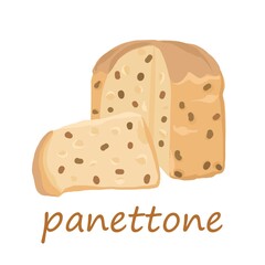 Traditional Italian dessert. Panettone baking for easter and christmas.